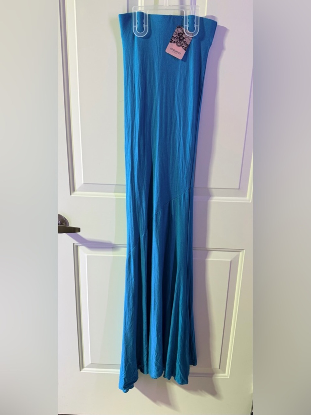New Blue Strapless Maxi Dress- small - Picture 2 of 11